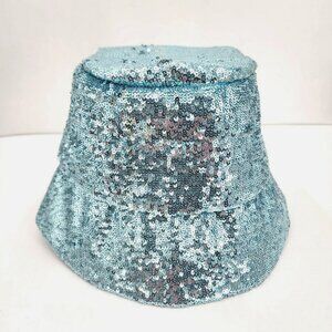 Eugenia Kim Genie turquoise sequin bucket hat OSFM